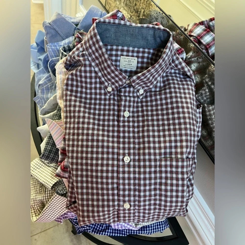 J Crew mens buttondown shirt plaid flannel